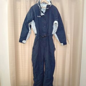 Columbia Navy and Light Blue Ski Romper -M vintage